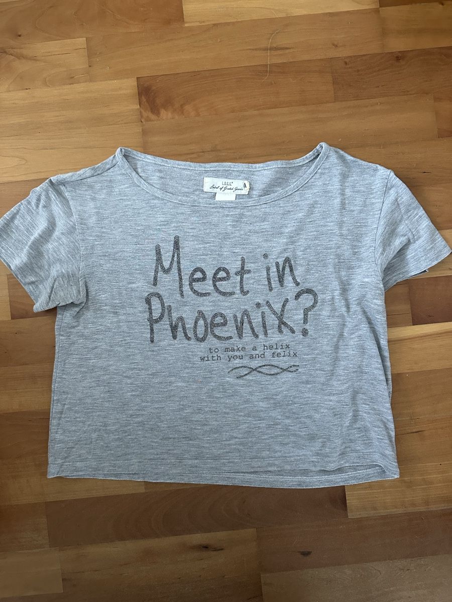 H&M T-shirt: graues Crop-Top – Usato da Romanshorn venduto da ila_2nzf