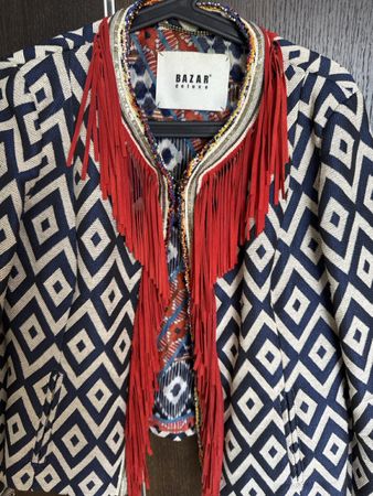 Bazar Deluxe Jacke Gr 44/38 Made in Italy Ethno Muster