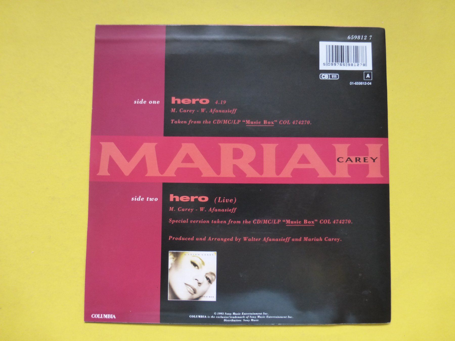 Dischi in vinile: Mariah Carey – Hero – Usato da Zürich venduto da Swiss57 1