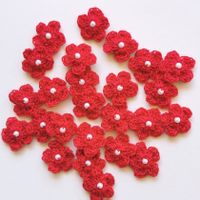 Gehäkelte Blumen 10.Stück Baumwolle