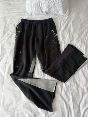 Pantalon de survêtement noir style patchwork taille M