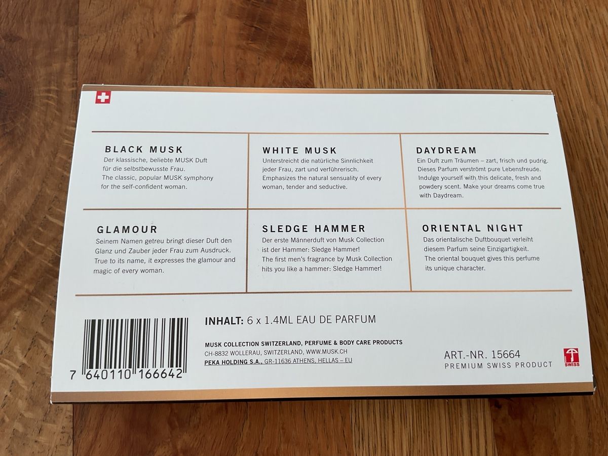 Profumi & Eau de Toilette: Musk Collection Sample Box - 6x 1.4ml Eau de Parfum NEU – Nuovo e nell'imballaggio originale da Bern venduto da kano68 2