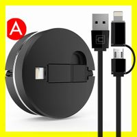 Câble chargeur rétractable IOS&Micro USB