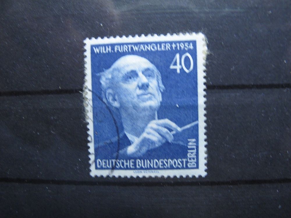 Briefmarke Berlin (West) 1955 'Wilhelm Furtwängler' – Postfrisch MNH, Katalog-Nr. 128 – Sammlerstück Musik