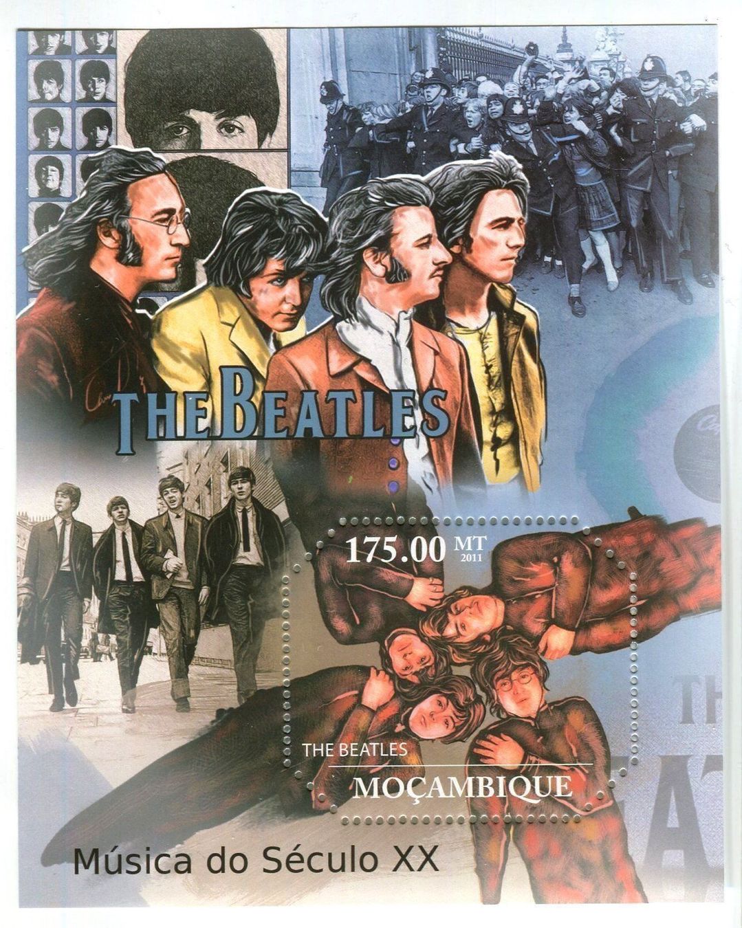 Alle Briefmarken: Block "The Beatles". Mosambik. – Neu und originalverpackt aus Basel von Butsch5
