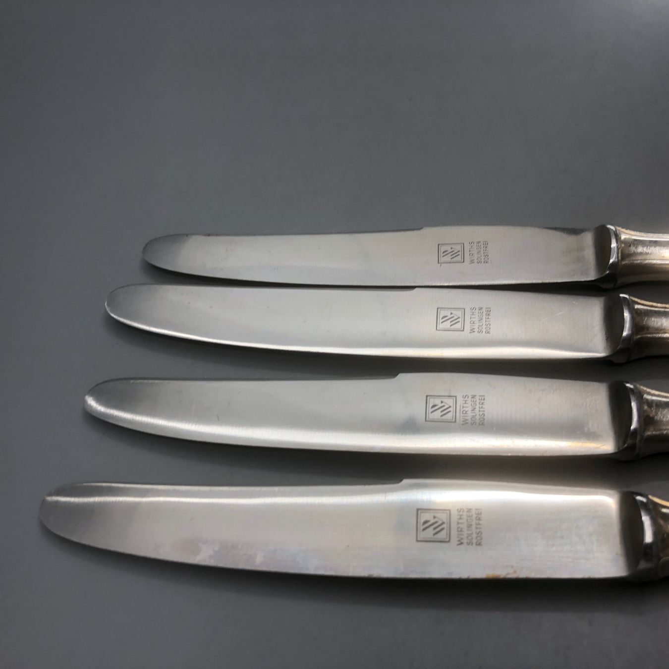Posate: 4 Dessertmesser versilbert Wirths – Usato da Basel venduto da Tiabeanie 6