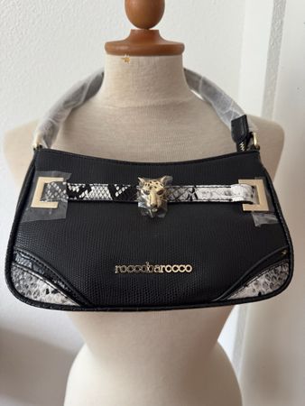 Sac RoccoBarocco noir et python NEUF chic