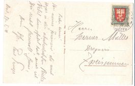 🇨🇭Pro Juv Z12/Mi149 - 1919 - Sur carte postale - Auf AK