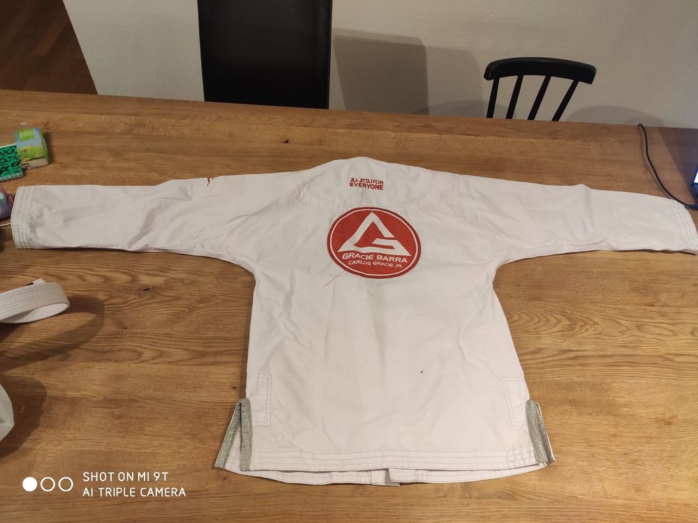 Ceinture Jiu-Jitsu Gracie Barra – Gris/blanc, Taille A2, Kimono