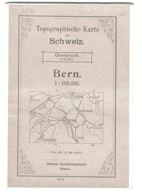 Schweiz Topographische Karte 1910 Papier BERN | Kaufen Auf Ricardo