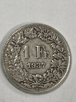 SVIZZERA 1 FR MONETA IN ARGENTO 1937 usata - circolata