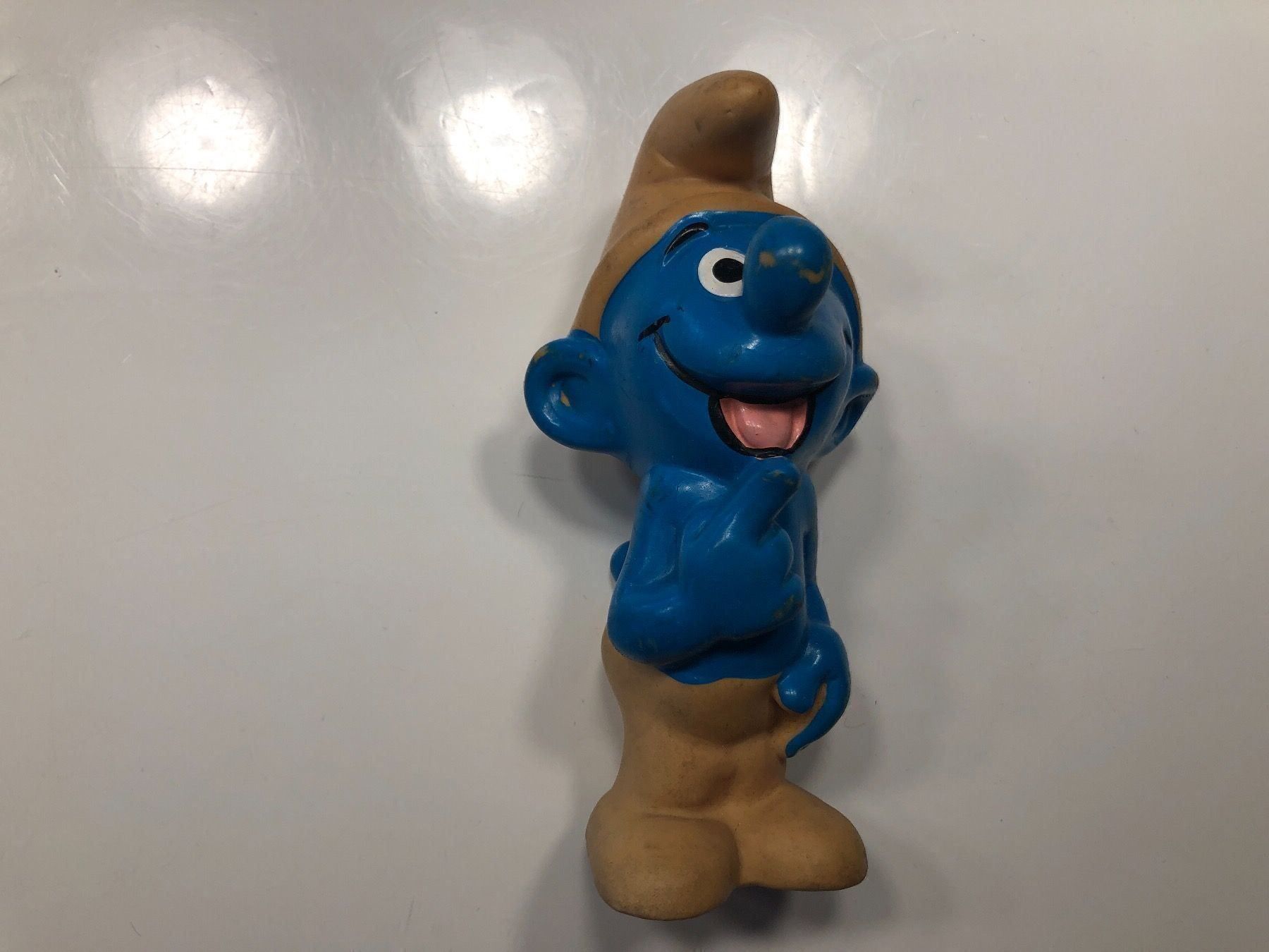 Figuren: schlumpf figur 17cm hoch mit quietschton – Gebraucht aus Basel von dept