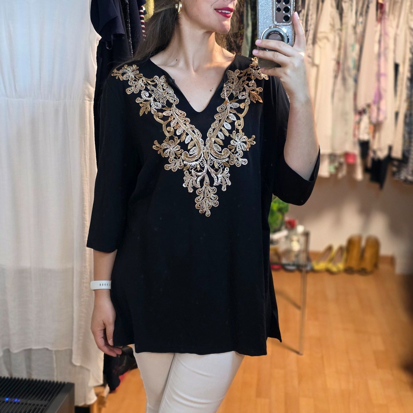 Camicette: Alfredo Pauly Elegante Bluse  48/50 – Usato da Wald ZH venduto da CapLux