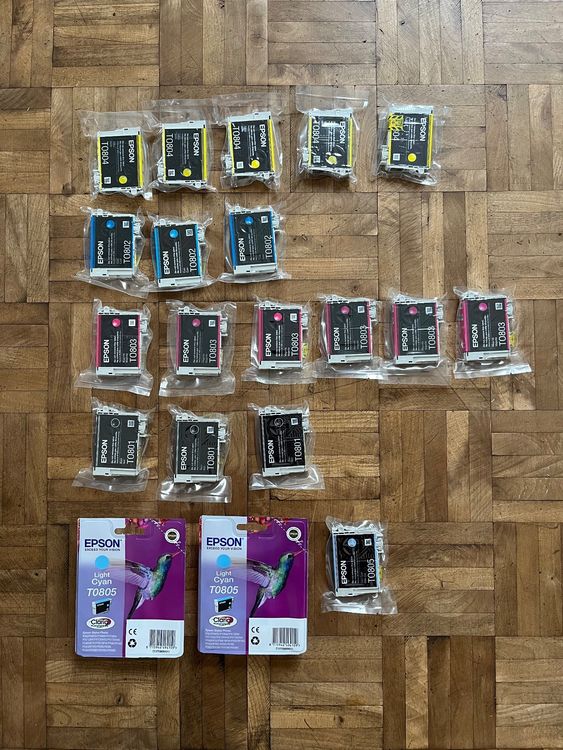 Epson Druckerpatronen T0801, T0802, T0803, T0804, T0805 1