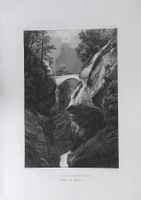 Pantenbrücke Glarus  Litho von Engelmann