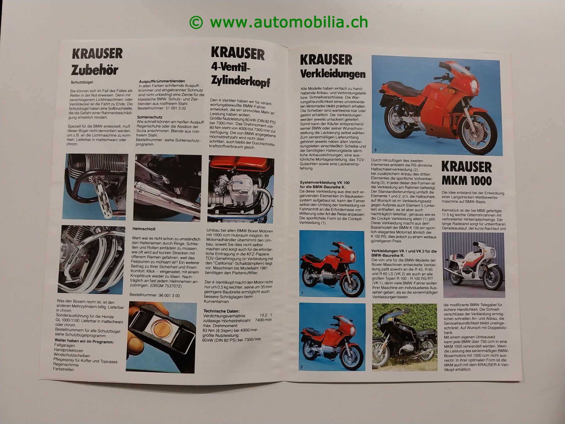 Documenti: Krauser Motorrad Koffer Prospekt deutsch – Usato da Weingarten-Kalth venduto da Bettelbruenneli 3