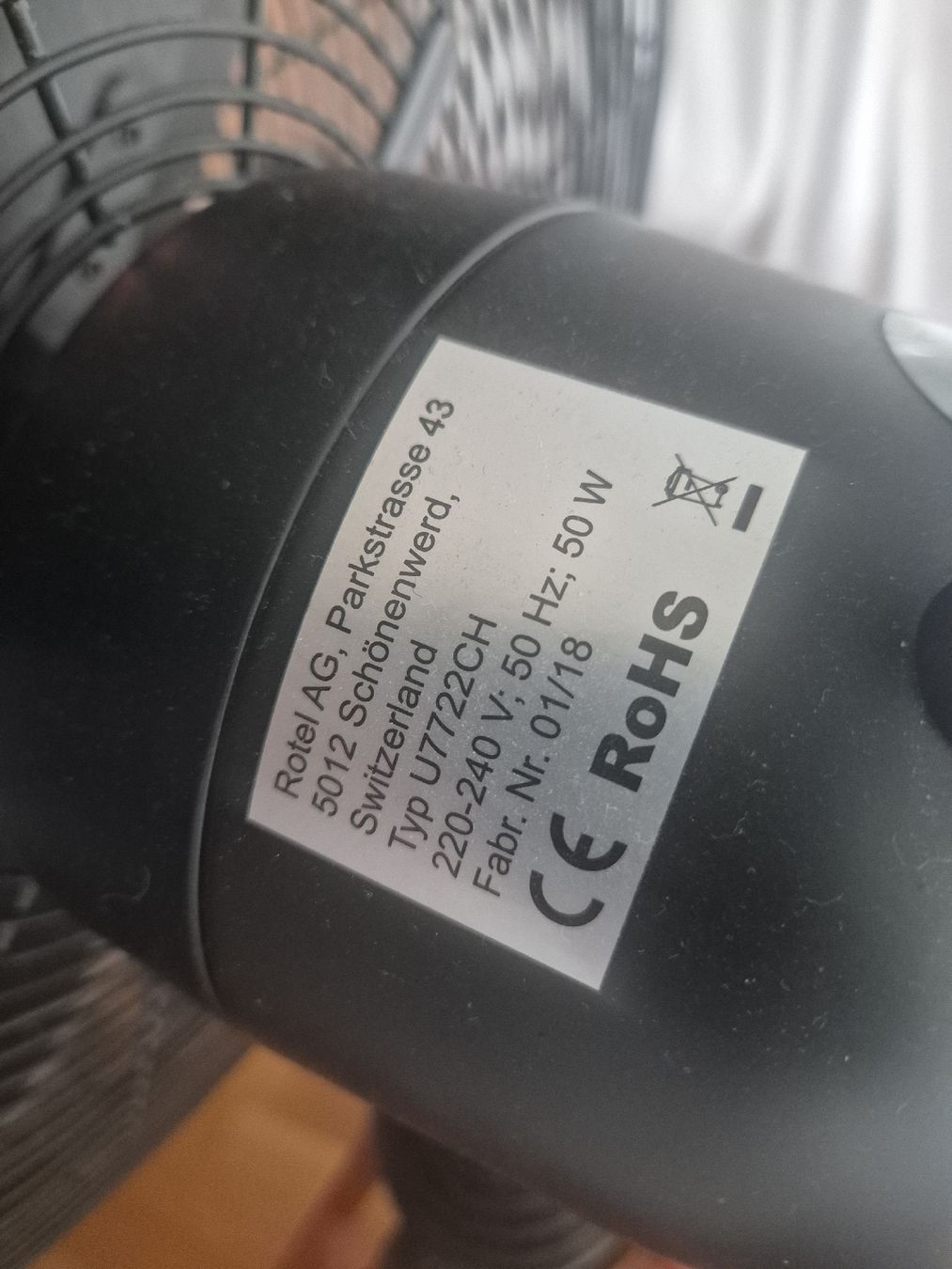 Rotel Ventilatori: Rotel Standventilator (Modell U7722CH) – Nuovo (secondo la descrizione) da Urtenen-Schönbühl venduto da swan777 3