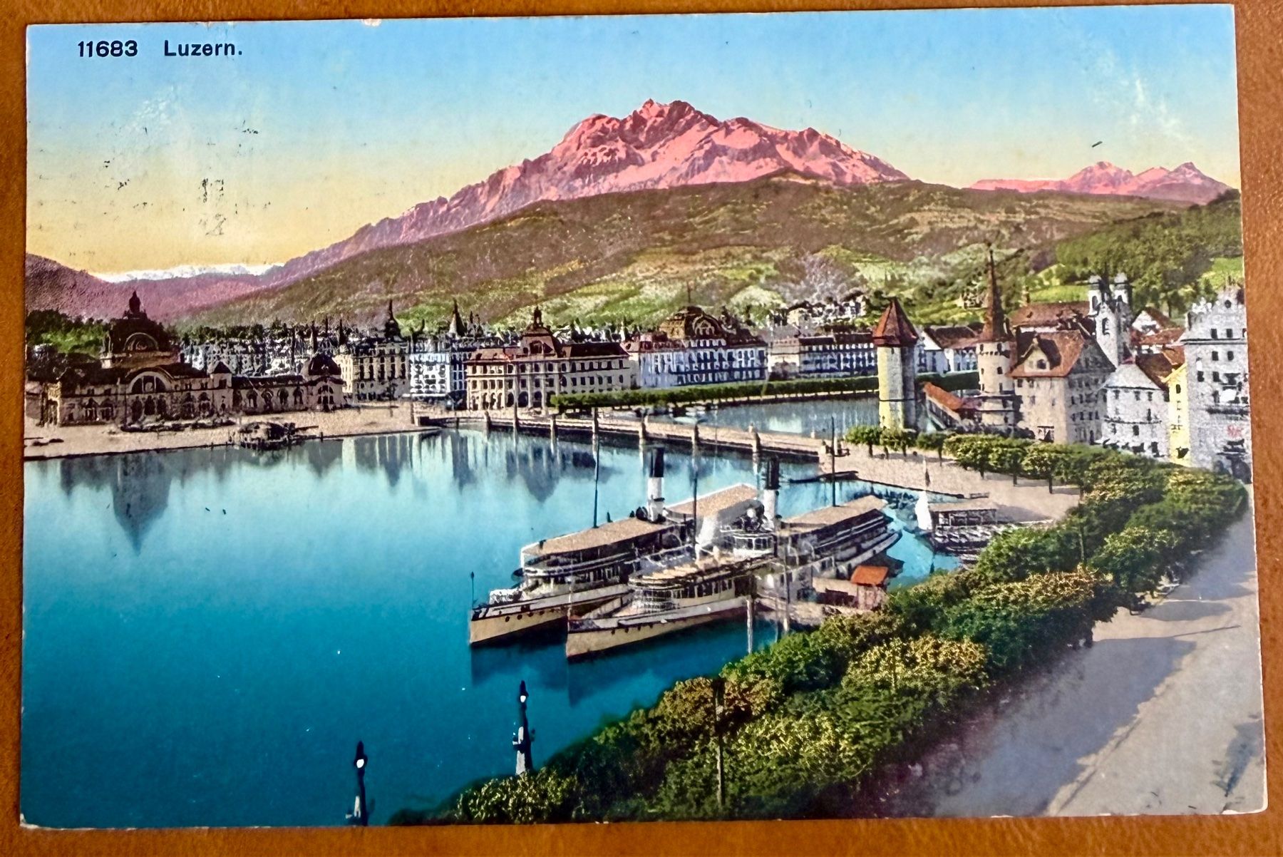 Cartoline postali: AK: Luzern - Dampfschiff 1913 – Usato da Lutry venduto da Ediego