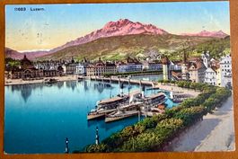 AK: Luzern - Dampfschiff 1913
