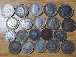 5/10/20 Rappen 1879/1978 - Lot 20 Stück!