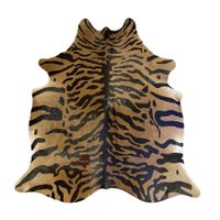 echtes Kuhfell Teppich Tiger black/beige