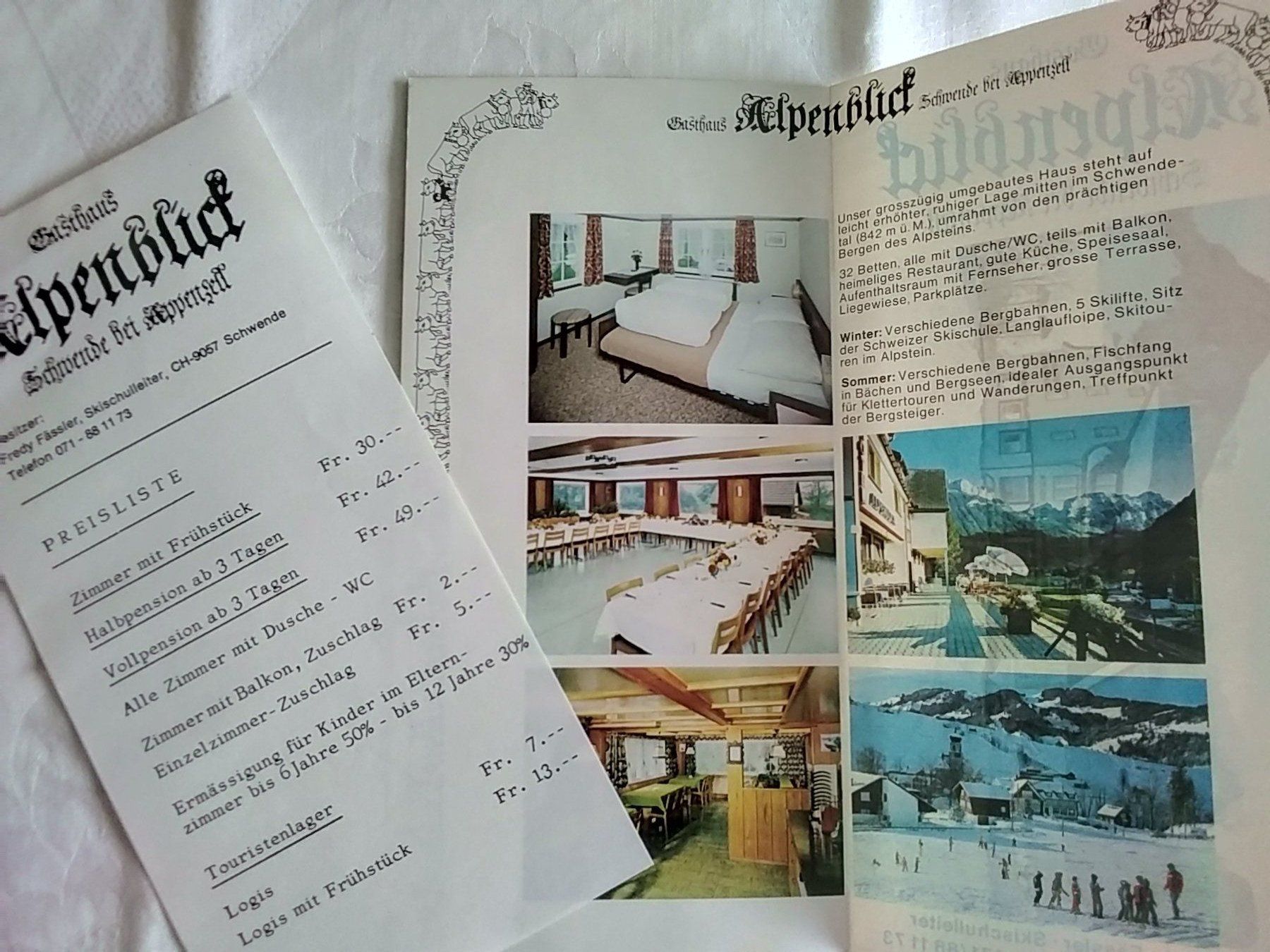Documenti: Prospekt Alpenblick Schwende – Usato da Appenzell venduto da lama19 1