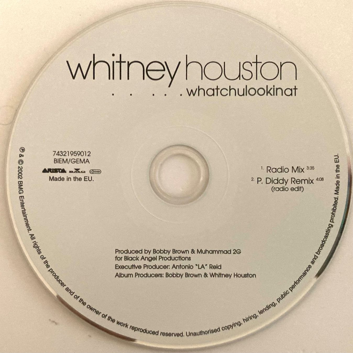 CD: WHITNEY HOUSTON - WHATCHULOOKINAT – Usato da Poliez-Pittet venduto da Newtown-Records 2
