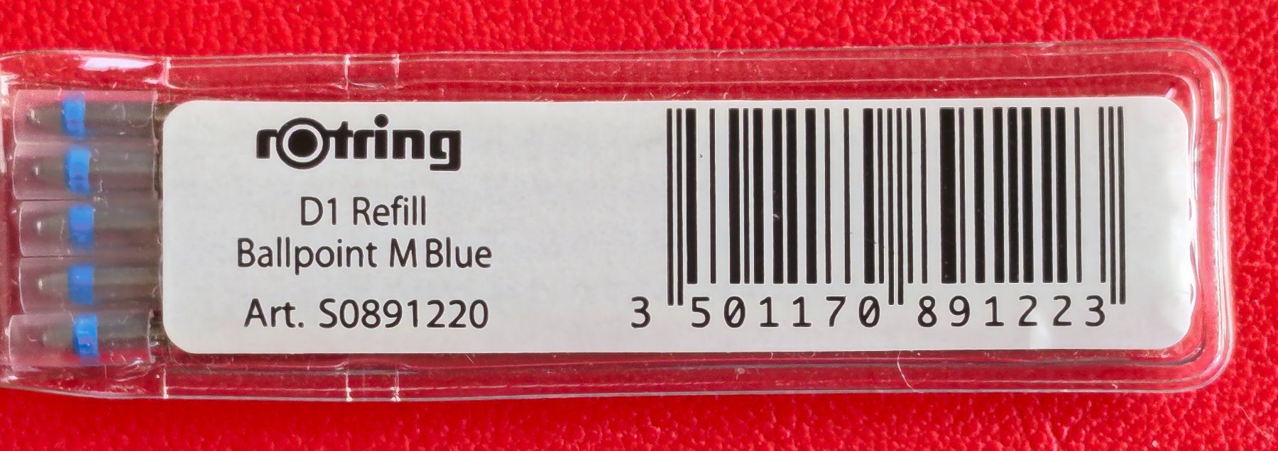 Rotring Stifte & Marker: Rotring Ersatzminen D1 Refill Ballpoint M Blau, – Neu und originalverpackt aus Zürich von Tanteemma369