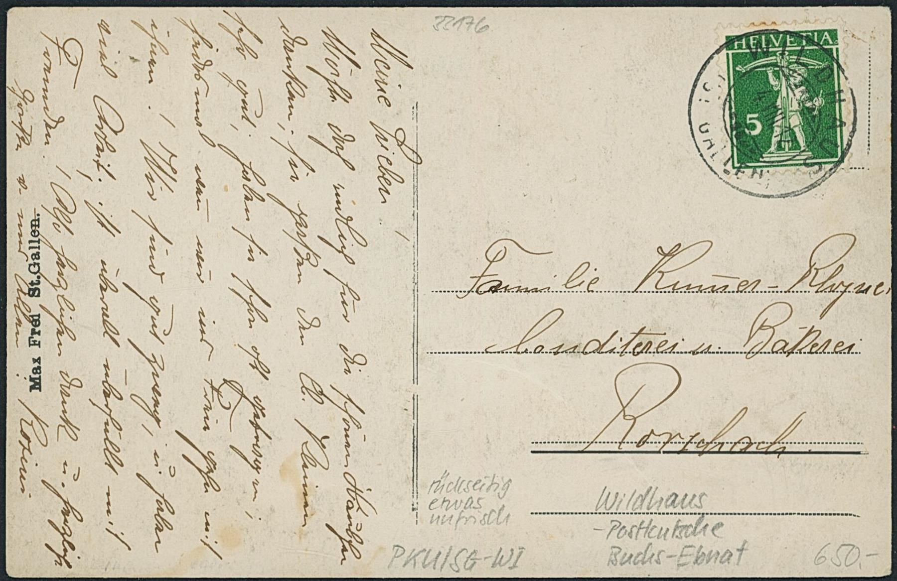 Cartoline postali: SG Wildhaus - Post - Postkutsche – Usato da Schindellegi venduto da dolpitz 1