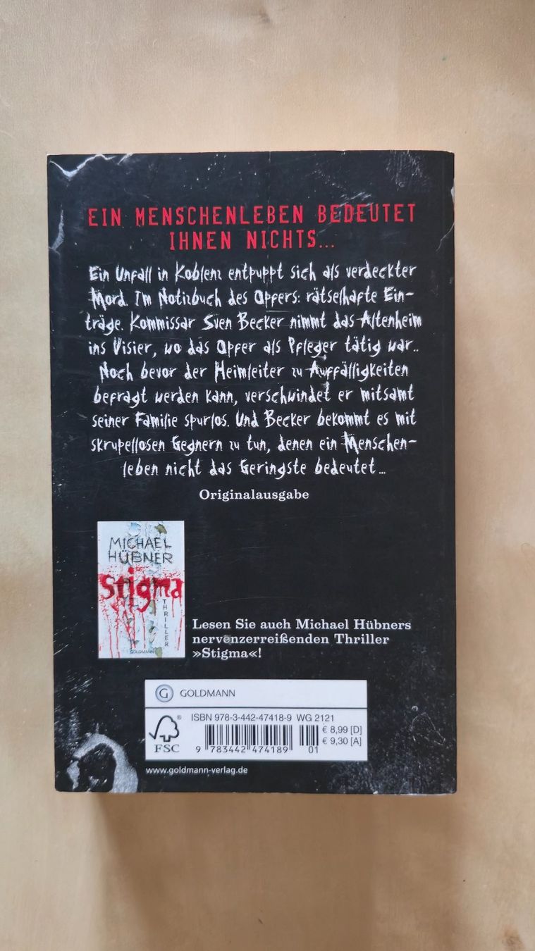 Bücher: Buch "Sterbestunde" - Michael Hübner – Gebraucht aus Alpthal von MJA88 1