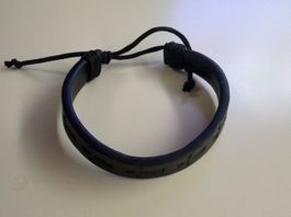 Lässiges Lederarmband, Schwarz, Verstellbar, Neu!