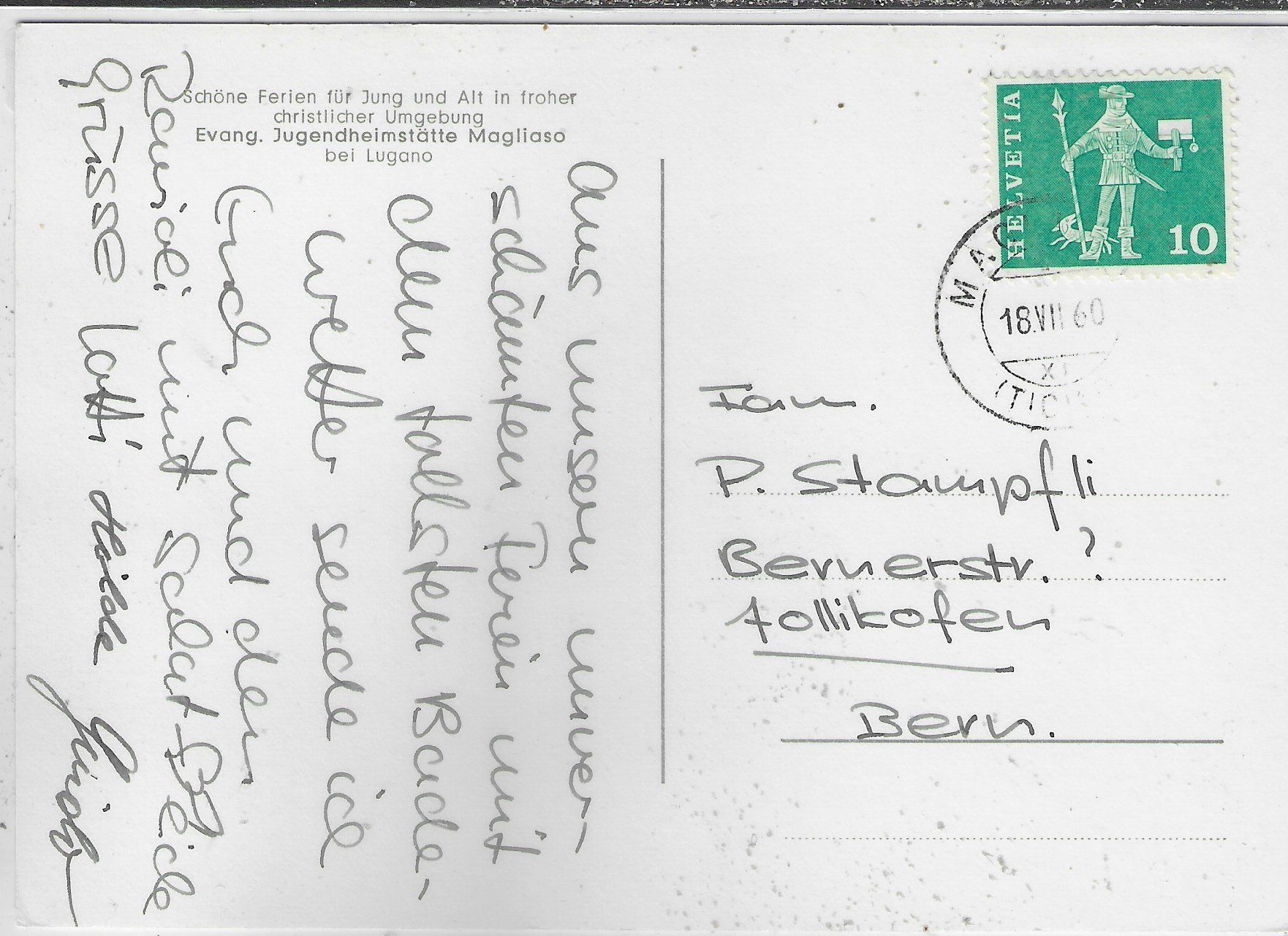 Cartoline postali: Magliaso - Evang. Jugendheimstätte – Usato da Ettingen venduto da Kartenplanet 1