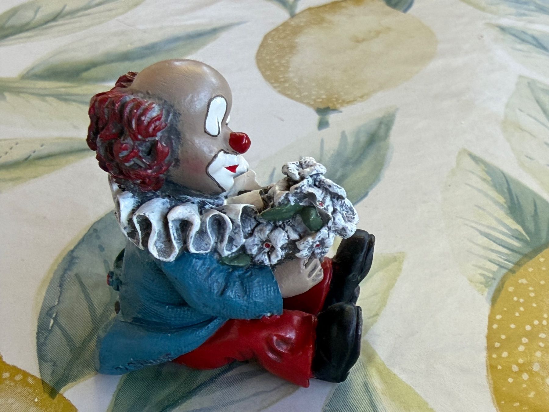 Figuren: Süsser kleiner Gilde Clown mit Blumenstrauss – Gebraucht aus Egg b. Zürich von Mogli93 2