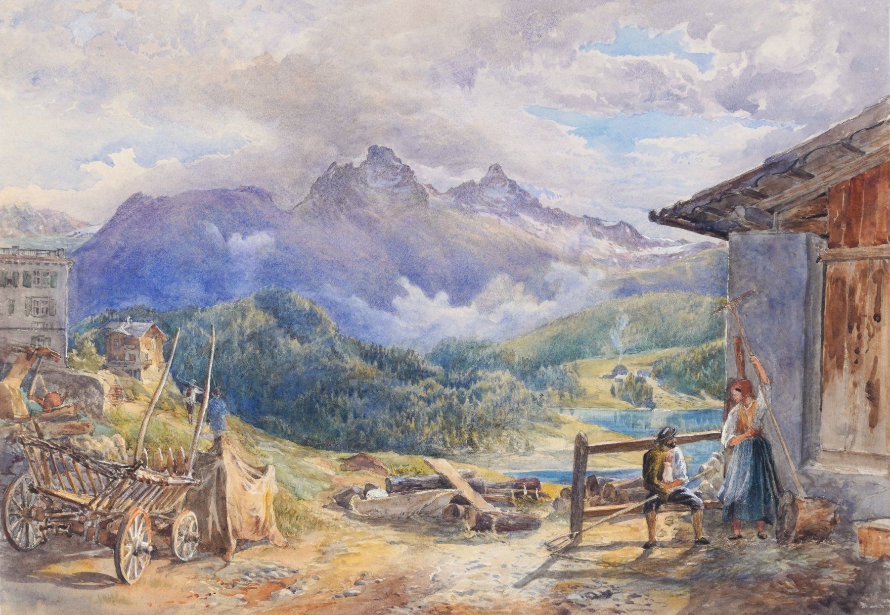 Gemälde: Aquarelle St. Moritz / Silsersee / Lej da Cavloccio – Gebraucht aus Meilen von Anonymous3 1