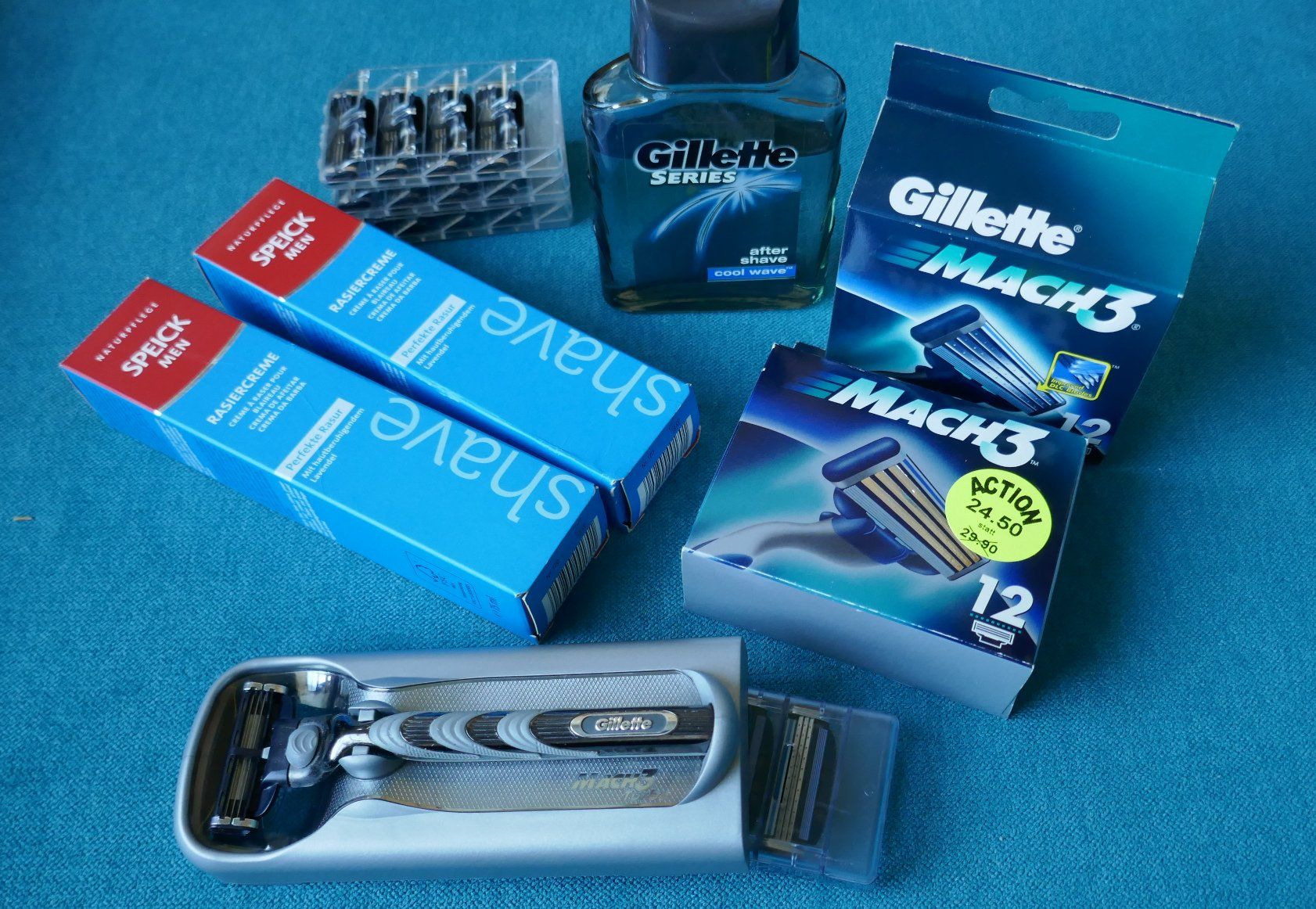 Gillette Rasoi & Lamette da barba: Gillette Mach3  .  Set  .  45 Klingen – Nuovo (secondo la descrizione) da Zollikofen venduto da Willmac