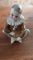 Keramikfigur Clown sitzend alt vintage 15cm hoch