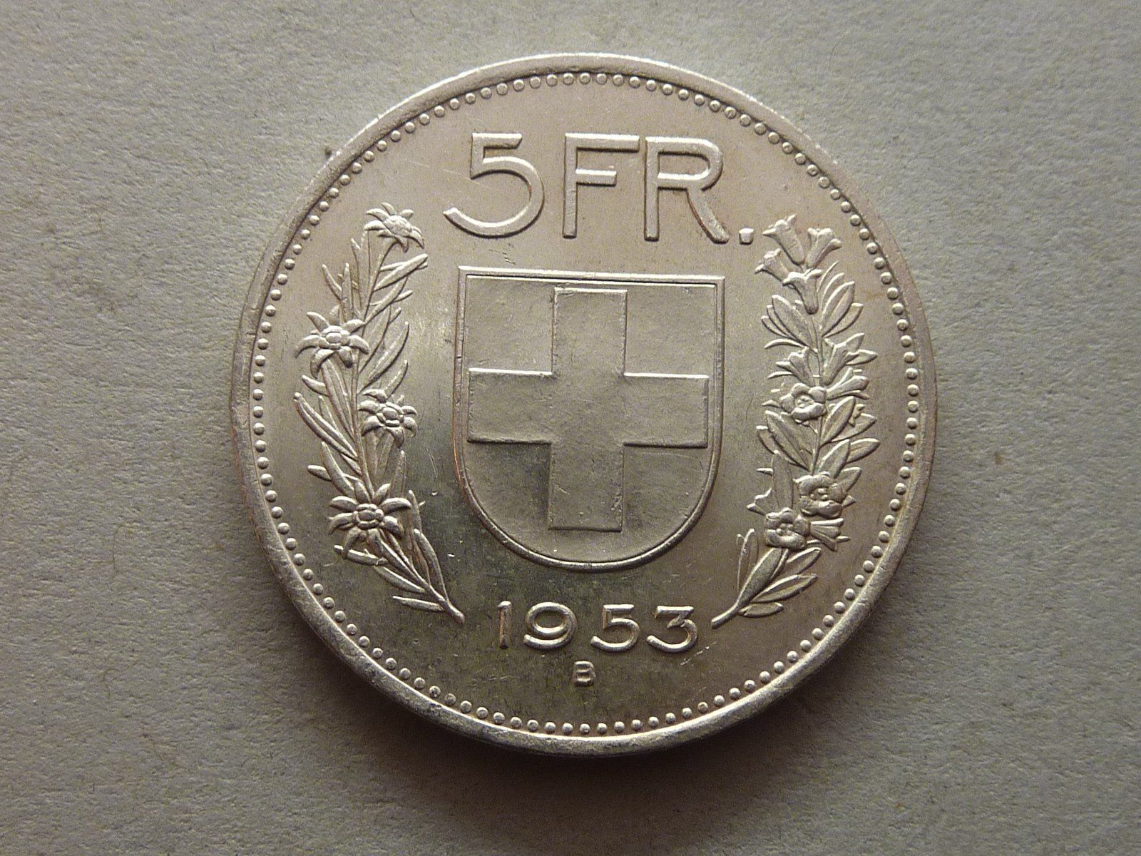 Alle Münzen: 5 Fr.  1953  unz. / stgl. – Gebraucht aus Seon von aee_7gpz 2