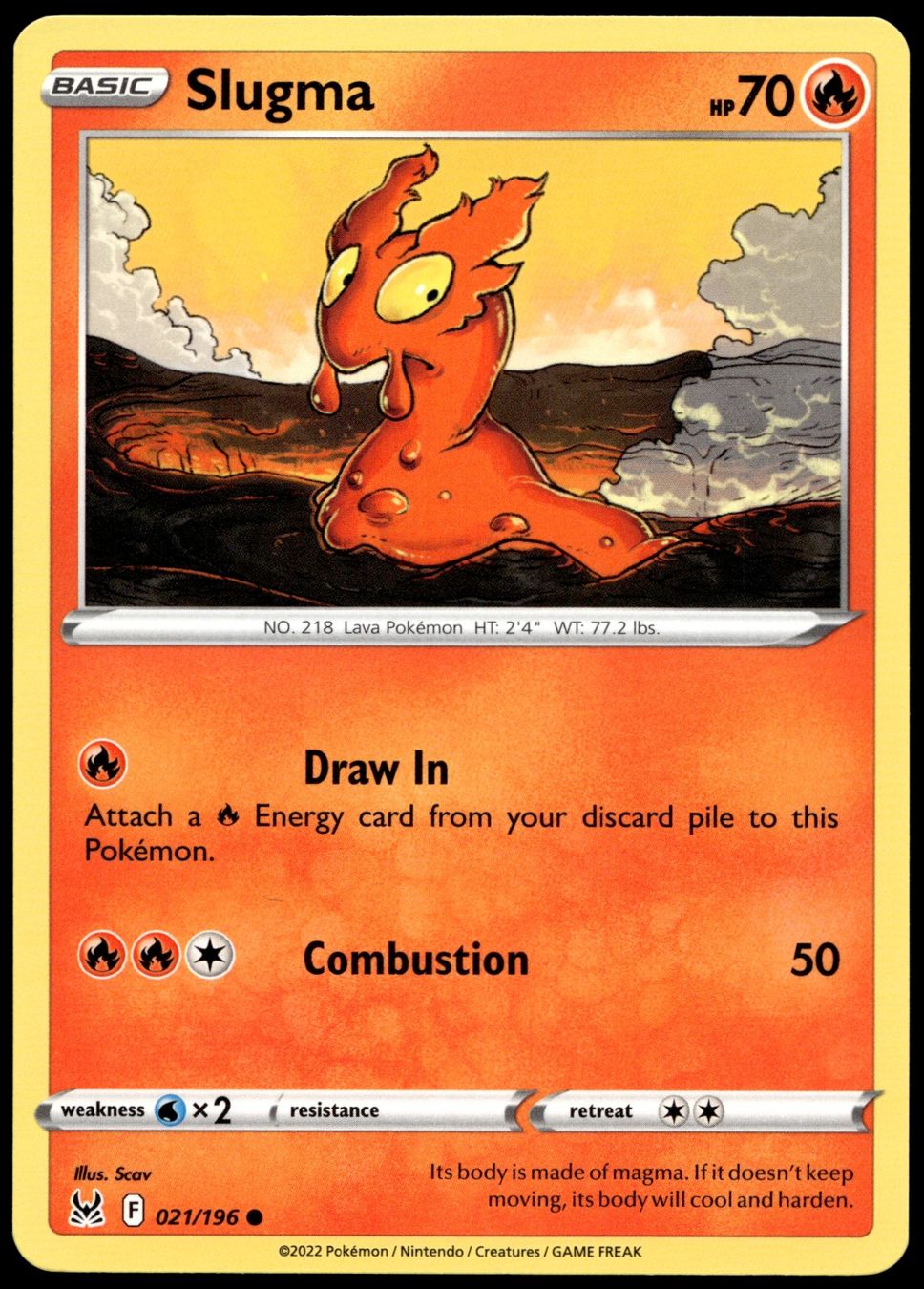 Pokémon Carte collezionabili: Pokémon Slugma 021/196   SWSH11 Lost Origin – Usato da Le Mouret venduto da PokemonCards_CH