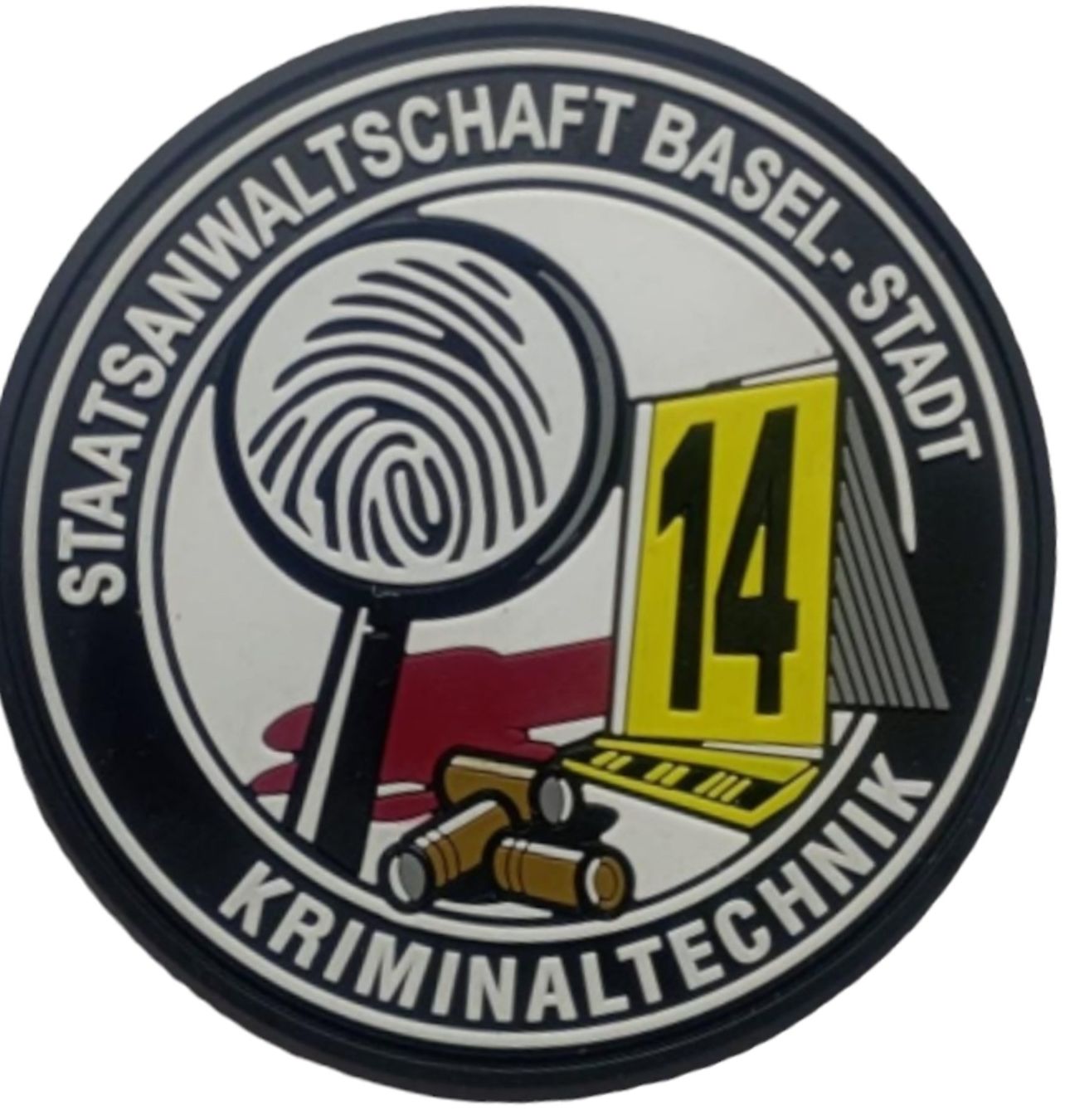 Swiss Plaquettes & Badges: Kriminaltechnik Staatsanwaltschaft Basel-Stadt Patch Klett. – Neuf avec emballage d'origine à Emmenbrücke par F.ingl-1947