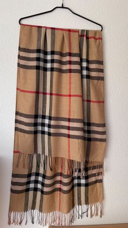 F&S Burberry Stil Neu 170x70cm Schal Foulard Pareo Beige