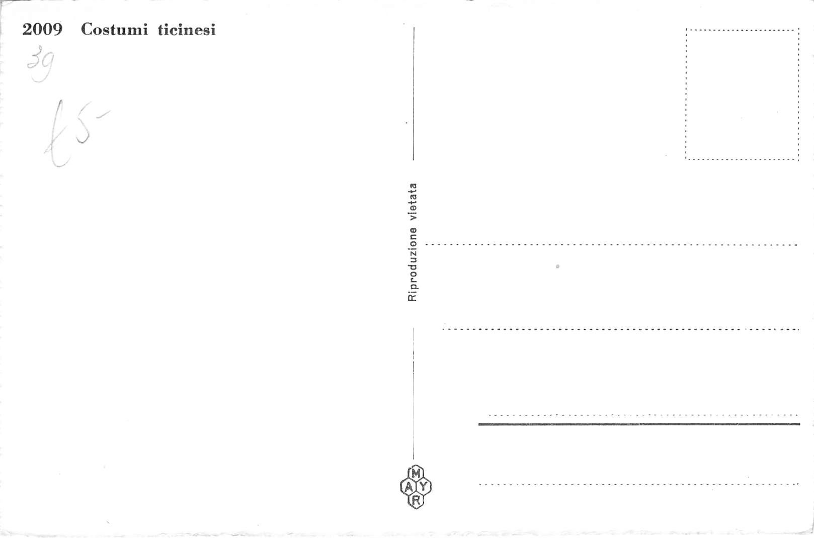 Cartoline postali: Costumi Ticinesi barca – Usato da Biasca venduto da Blenio71 1