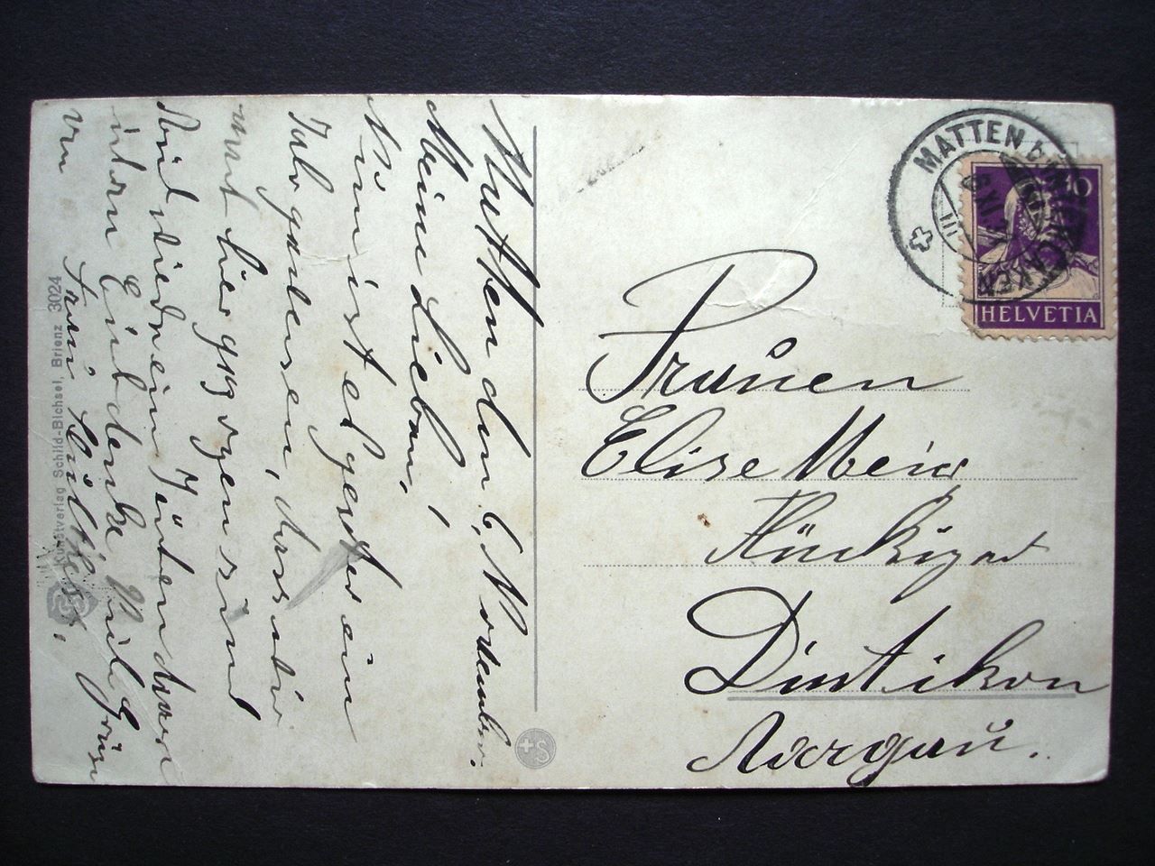 Cartoline postali: INTERLAKEN – Usato da Jona venduto da philajona 1