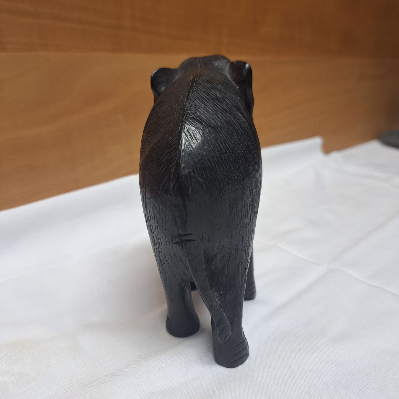Figuren: Alte, geschnitzte Holzfigur, Elefant schwarz – Gebraucht aus Winterthur von Goldpipau 7