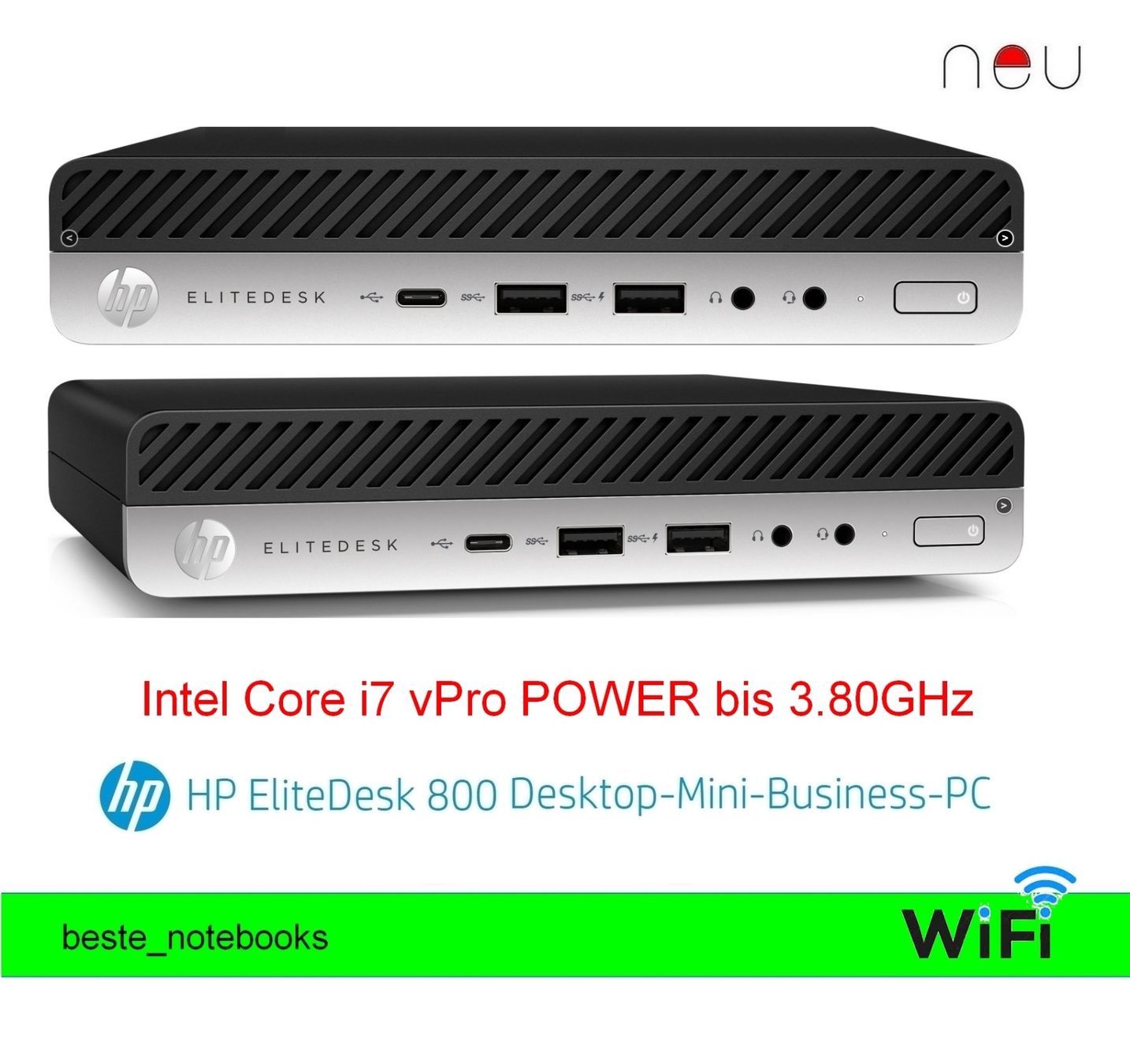 HP EliteDesk 800 WiFi i7 vPro -3.80GHz 16GB SSD 1TB NEU (Neu (gemäss ...