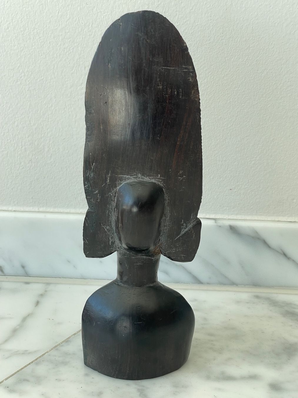 Skulpturen & Statuen: Afrikanische Frauenbüste handgeschnitzt aus Ebenholz – Gebraucht aus Meggen von Cimbrone 1