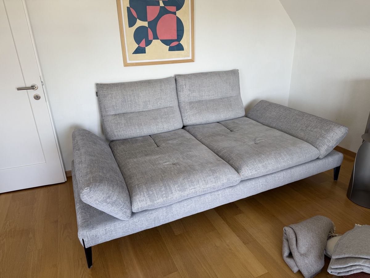 Divani: Nicoletti Sofa CHAMONIX grau Leine – Usato da Zug venduto da Katenths 2