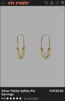 Earrings En Route Jewelry gold safety pins never opened