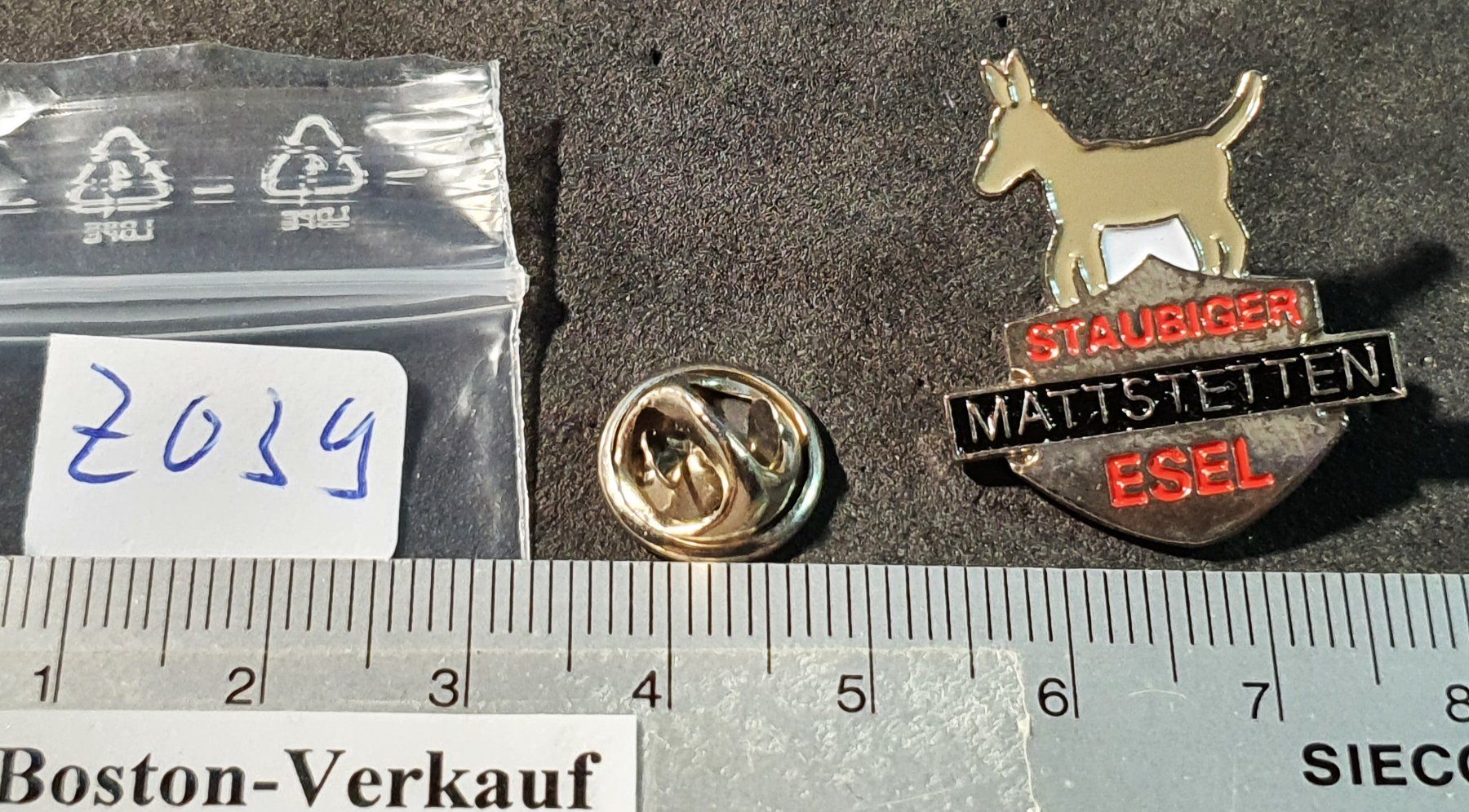 Placchette & Badge: Z039 - Pin Staubiger ESEL Mattstetten – Usato da Reinach BL venduto da Boston-Verkauf 1