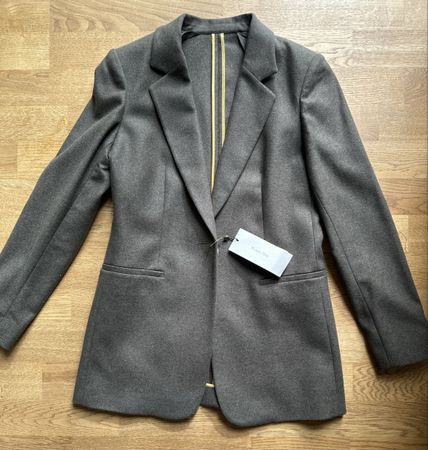 Massimo Dutti Sakko olivegrün-Grösse 36 mit Ellbogen-Patche