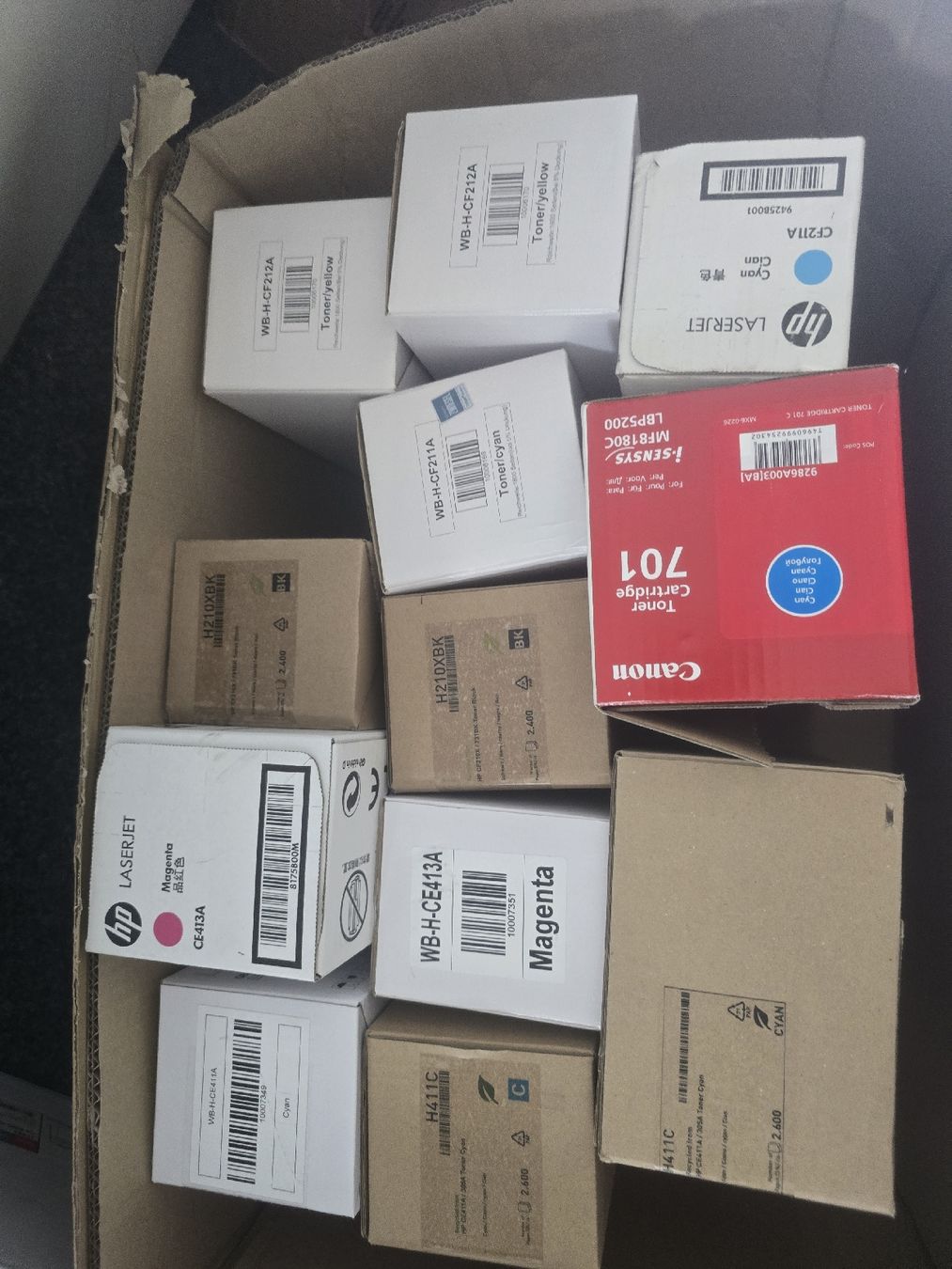 Druckerpatronen & Toner: 12 Farb Toner Neu teils Originale – Neu (gemäss Beschreibung) aus Niederbipp von Em.Ai